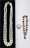 Vintage 14K Gold Coral Necklace & Estate Jewelry