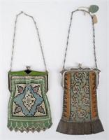 Two Whiting & Davis Antique Handbags