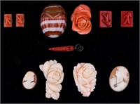 Carved Coral Estate Jewelry