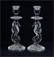 Waterford Crystal Seahorse Candlesticks