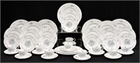 44pc Susie Cooper Blue Peony China Set