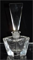 Crystal Scent / Perfume Bottle w Stopper 6"h