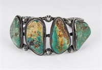 Native American Turquoise Sterling Bracelet
