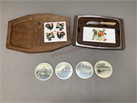 Vintage Cheese Boards and Coasters