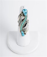 Native Am. Sterling Signed Turquoise Ring