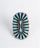 Navajo Signed Begay Sterling Turquoise Ring