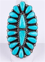 Early Turquoise Native American Silver Ring