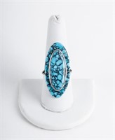 Turquoise Sterling Signed Ring