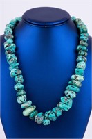Early Turquoise Nugget Native Am. Necklace