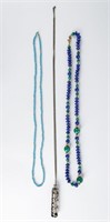 Lapis, Turquoise & Malachite 14K Gold Necklaces