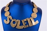 Rare Yves St. Laurent Soleil Designer Necklace