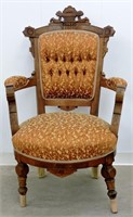 Antique Victorian Eastlake Chair on Wheels