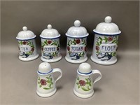 N. S. Gustin CO Hand Decorated Containers