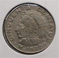 1970 Mexican 10 Centavos