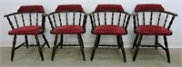 4pc Late Victorian Durham Captain's Chairs
