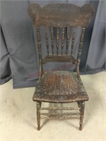 Oak Press Back Chair