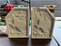2PC MATCHED TEXAS THEME BOOKENDS