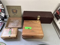 LOT OF MIXED WOOD BOXES