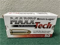 9mm - MAXXTech 115gr Brass