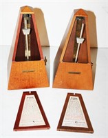 Pair of Seth Thomas Wooden Case Metronome's