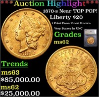 ***Auction Highlight*** 1870-s Gold Liberty Double