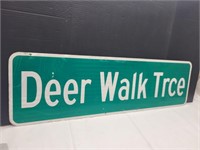 DBL Metal Deer Walk Trace  42 x 12" sign