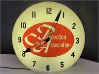 Production Association Clock16" Works & Lights Up