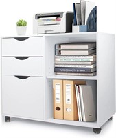 QDSSDECO 3-Drawer Wood File Cabinet
