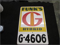 FUNK'S HYBRID SEED FARM SIGN - 18" X 12"