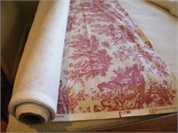 BOLT CRANBERRY RED TOILE UPHOLSTERY FABRIC