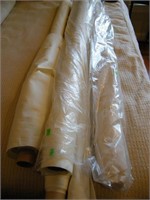 5 PARTIAL ROLLS OF CREAM COLORED FABRIC 56"WIDE