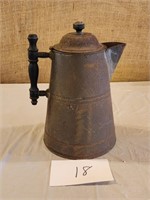 Vintage enamelware Coffee Pot- 15"