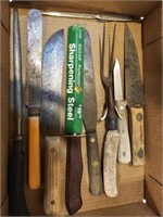 Lot of Kitchen Knifes & sharpening steals