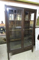 1920's Display Cabinet 37.5"Wx15.5"Dx61.5"T