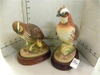 PAIR OF  BOB WHITE BY ANDREA FIGURINES