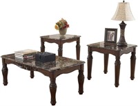 Ashley North Shore Traditional 3-Piece Table Set