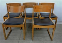 5 University Of Waterloo Vintage Student Chairs