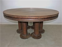 Antique Large Round Dining Table