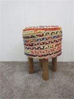 Multi Colored Weave Foot Stool