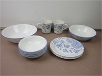 Corelle Dishes, Blue and White