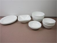White Corelle Serving Dishes
