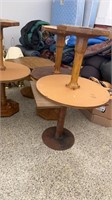 7 small tables approx 3ft radiusx28 in tall