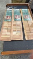 Set of 3 wooden shutter blinds
