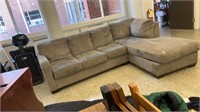 Ashley Furniture grey sectional with chaise, has