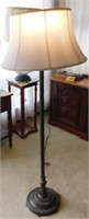 Vintage metal base ornate floor lamp w/ shade