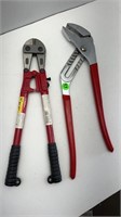 LARGE CHANNEL LOCK TYPE PLIERS 14" BOLT CUTTERS