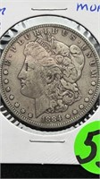 1884 MORGAN SILVER DOLLAR