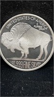 1 TROY OZ .999 FINE SILVER ROUND BUFFALO