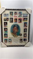 1996 TOPPS MICKEY MANTLE COMM.CARD PRINT FRAMED