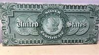 1886 5.DOLLAR BILL SILVER CERTIFICATE PRINTCANVAS